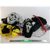 Halloween decor - Scream mask, batman belt, misc