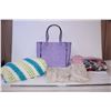 Image 1 : Handbag,Knitted throws,Crochet cardigan