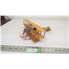Image 3 : Folk art Tin airplane - 13" long