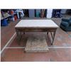 Image 1 : *homemade table with wood box - 56" x 36" x 31" - box is 32x32x4