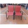 Image 1 : *two red outdoor chairs - have tears