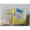 Image 2 : box of various items, vent, gown, gauze, home repair