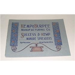 Rare Kemp & Burpee Success Manure Spreaders Catalog