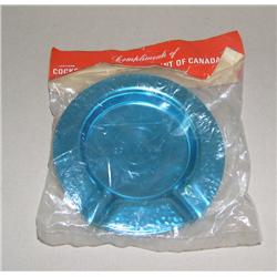 Set of 2 COCKSHUTT Ashtrays in original Bag--both Blue metal