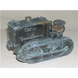 RARE Cletrac Crawler Figural Pewter Paper weight