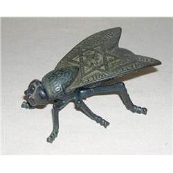 Cast Iron Figural Fly Ashtray from Waitt-Wiley Commission Co, Sioux City Stockyards