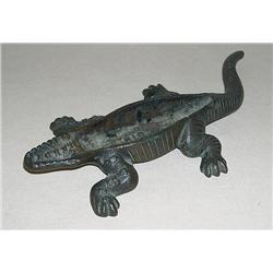 Cast Iron Figural ALLIGATOR Ashtray from Iron Jim Dandy Planters & Disk