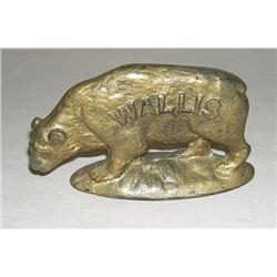 RARE Wallis Bear Cast Iron Figural Paperweight