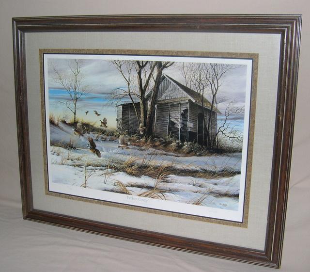 "Broken Covey" Bob-White Quail and aging Homestead Art Print by Terry