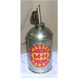 Massey-Harris Oil Can--metal with Paper decal logo