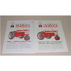 (2) IH Tractor 2-page Brochures--460 & 560