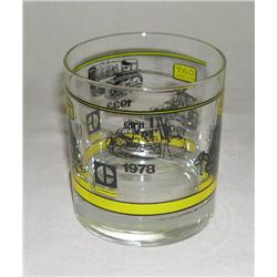 1978 CAT Drinking Glass w/ tractor graphics