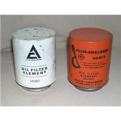 (2) Old Allis-Chalmers Oil Filters
