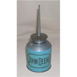 Blue JD Oil Can w/ Embossed Spout Base