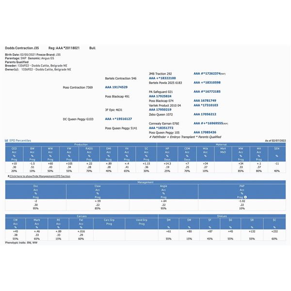 Dodds Contraction J35