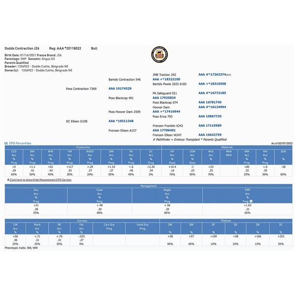 Dodds Contraction J26