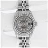 Image 3 : Rolex Ladies Stainless Steel 26MM Slate Grey String Diamond Lugs Datejust Wristw