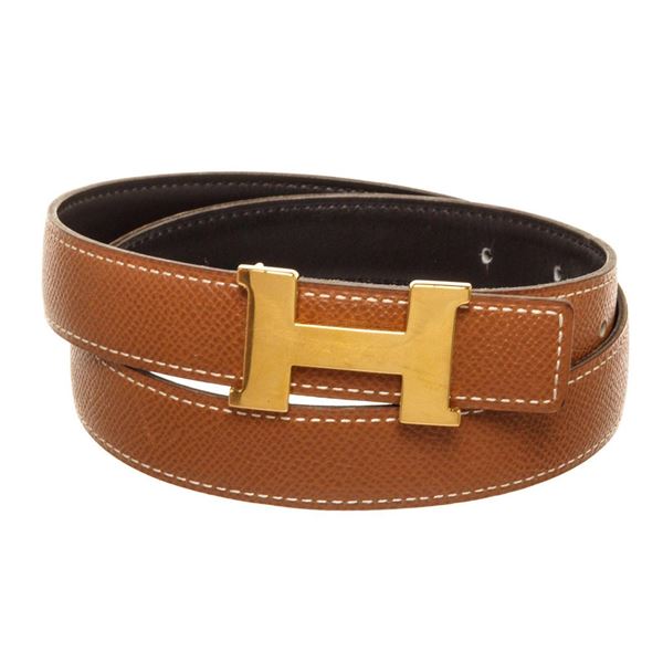 Hermes Brown Leather Constance Belt