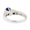 Image 3 : 1.51 ctw Sapphire and Diamond Ring - 18KT White Gold