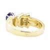 Image 3 : 1.66 ctw Blue Sapphire And Diamond Ring - 14KT Yellow Gold