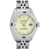 Image 1 : Rolex Ladies Stainless Steel Yellow Diamond & Ruby 26MM Datejust Wristwatch