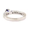 Image 3 : 1.20 ctw Blue Sapphire And Diamond Ring - 14KT White Gold