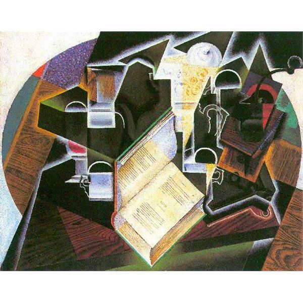 Juan Gris - Book, Pipe And Glasses