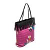 Image 3 : Chanel Black Pink Patent Nylon Fringe Tropical Shoulder Bag