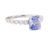 Image 1 : 2.34 ctw Sapphire and Diamond Ring - 18KT White Gold