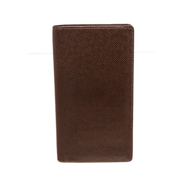 Louis Vuitton Brown Canvas Leather Long Card Wallet