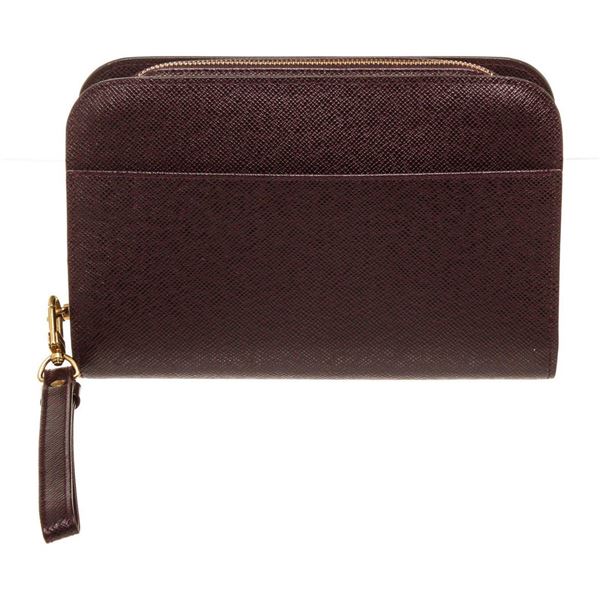 Louis Vuitton Black Leather Baikal Clutches