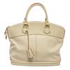 Image 1 : Louis Vuitton White Leather Lockit Tote Bag