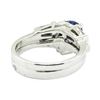 Image 2 : 1.75 ctw Pear Brilliant Blue Sapphire And Diamond Ring - Platinum