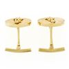 Image 4 : Vintage 18k Gold Caduceus Rod of Asclepius Serpent Medical Florentine Cuff Links