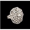 Image 1 : 14KT White Gold 3.86 ctw Diamond Ring