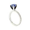 Image 4 : 1.91 ctw Blue Sapphire and Diamond Ring - 14KT White Gold
