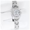 Image 3 : Rolex Ladies Stainless Steel Quickset Mother Of Pearl Full Diamond Datejust Wris
