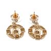 Image 1 : Chanel Gold Round Pearl CC Earring