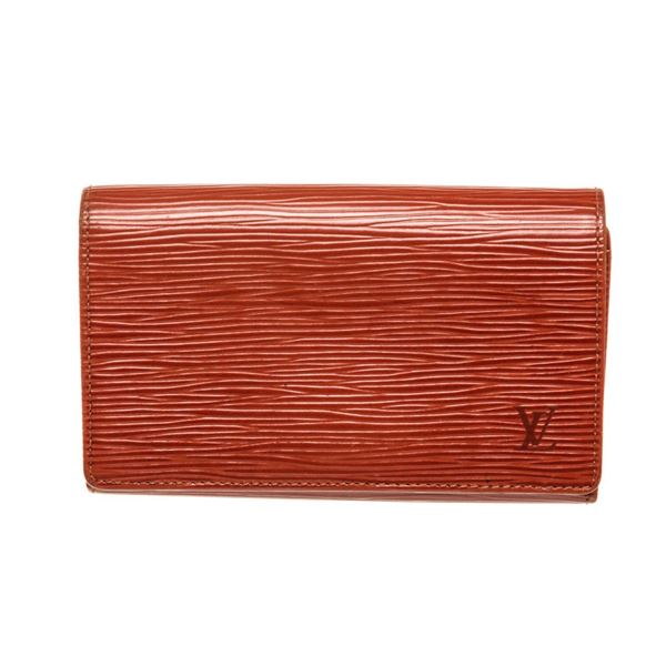 Louis Vuitton Red Epi Leather Porte Monnaie Wallet