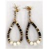 Image 1 : Shell Heishi and Quartz Bead Earrings by Helen Gregory