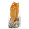Image 6 : Vintage Gypsum Selenite Fox & Hedgehog Carving