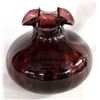 Image 2 : Hand Blown Glass Ruffled Rim Vase