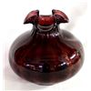Image 4 : Hand Blown Glass Ruffled Rim Vase