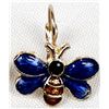 Image 3 : Blue Enamel Bee Leverback Earrings