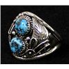 Image 1 : Navajo Sterling Turquoise Ring, Size 14