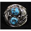 Image 2 : Navajo Sterling Turquoise Ring, Size 14