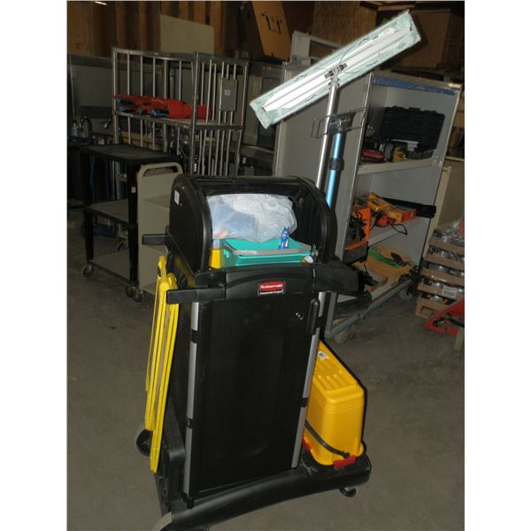 Custodian Cart On Wheels