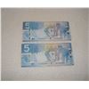 Image 1 : pair $5.00 bills