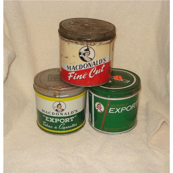MacDonalds Tobacco Tins