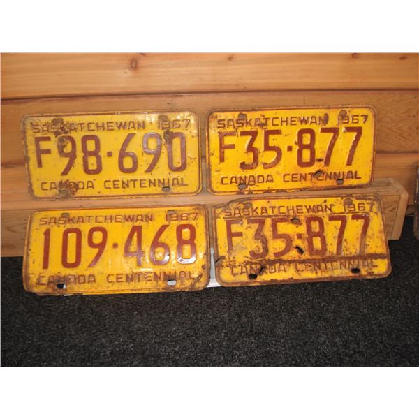 Set of 4 License plates